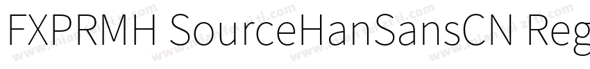 FXPRMH SourceHanSansCN Regular字体字体转换